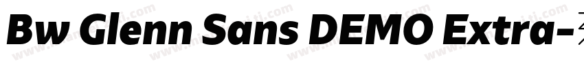 Bw Glenn Sans DEMO Extra字体转换